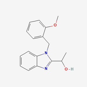 molecular formula C17H18N2O2 B4045105 1-{1-[(2-METHOXYPHENYL)METHYL]-1H-1,3-BENZODIAZOL-2-YL}ETHAN-1-OL 