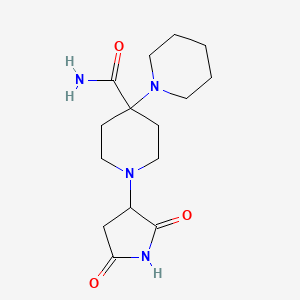 1'-(2,5-dioxo-3-pyrrolidinyl)-1,4'-bipiperidine-4'-carboxamide