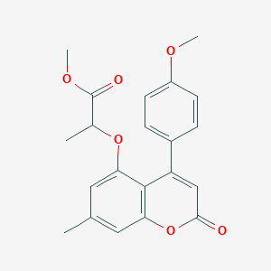 methyl 2-{[4-(4-methoxyphenyl)-7-methyl-2-oxo-2H-chromen-5-yl]oxy}propanoate