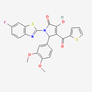 5-(3,4-dimethoxyphenyl)-1-(6-fluoro-1,3-benzothiazol-2-yl)-3-hydroxy-4-(2-thienylcarbonyl)-1,5-dihydro-2H-pyrrol-2-one