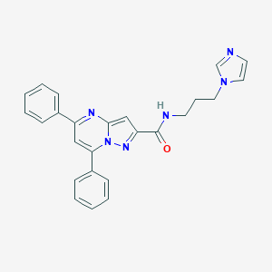 N-[3-(1H-imidazol-1-yl)propyl]-5,7-diphenylpyrazolo[1,5-a]pyrimidine-2-carboxamide