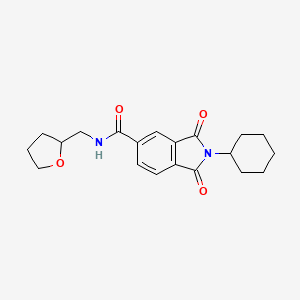 2-cyclohexyl-1,3-dioxo-N-(tetrahydro-2-furanylmethyl)-5-isoindolinecarboxamide