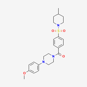 1-(4-methoxyphenyl)-4-{4-[(4-methyl-1-piperidinyl)sulfonyl]benzoyl}piperazine