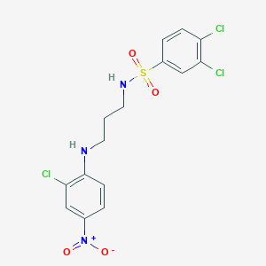 3,4-dichloro-N-{3-[(2-chloro-4-nitrophenyl)amino]propyl}benzenesulfonamide