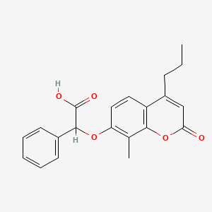 [(8-methyl-2-oxo-4-propyl-2H-chromen-7-yl)oxy](phenyl)acetic acid