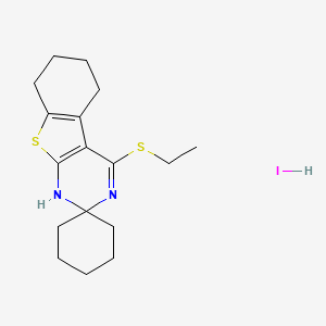 4-ethylsulfanylspiro[5,6,7,8-tetrahydro-1H-[1]benzothiolo[2,3-d]pyrimidine-2,1'-cyclohexane];hydroiodide