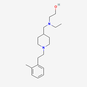 molecular formula C19H32N2O B4045358 2-[ethyl({1-[2-(2-methylphenyl)ethyl]-4-piperidinyl}methyl)amino]ethanol 