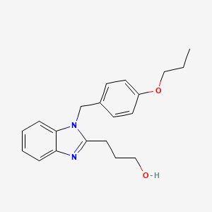 molecular formula C20H24N2O2 B4045366 3-[1-(4-propoxybenzyl)-1H-benzimidazol-2-yl]-1-propanol 