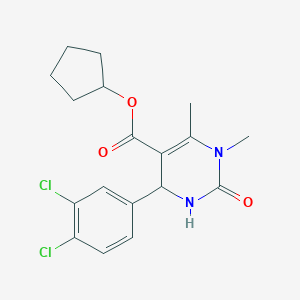 Cyclopentyl 4-(3,4-dichlorophenyl)-1,6-dimethyl-2-oxo-1,2,3,4-tetrahydro-5-pyrimidinecarboxylate