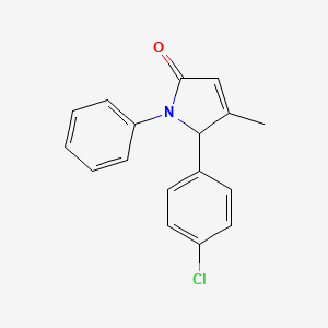 molecular formula C17H14ClNO B4045397 2-(4-chlorophenyl)-3-methyl-1-phenyl-2H-pyrrol-5-one 