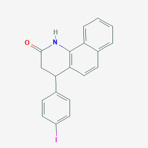 molecular formula C19H14INO B404541 4-(4-Iodophenyl)-3,4-dihydrobenzo[h]quinolin-2(1H)-one 