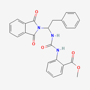 molecular formula C25H21N3O5 B4045418 METHYL 2-({[1-(1,3-DIOXO-2,3-DIHYDRO-1H-ISOINDOL-2-YL)-2-PHENYLETHYL]CARBAMOYL}AMINO)BENZOATE 