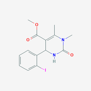 Methyl 4-(2-iodophenyl)-1,6-dimethyl-2-oxo-1,2,3,4-tetrahydro-5-pyrimidinecarboxylate