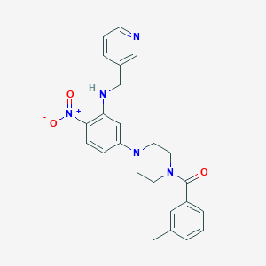 5-[4-(3-methylbenzoyl)-1-piperazinyl]-2-nitro-N-(3-pyridinylmethyl)aniline