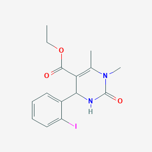 Ethyl 4-(2-iodophenyl)-1,6-dimethyl-2-oxo-1,2,3,4-tetrahydro-5-pyrimidinecarboxylate