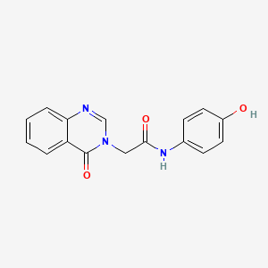 molecular formula C16H13N3O3 B4045436 3(4H)-Quinazolineacetamide, N-(4-hydroxyphenyl)-4-oxo- CAS No. 591213-29-5