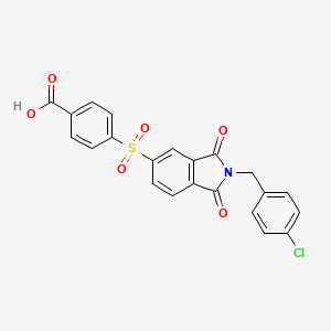 molecular formula C22H14ClNO6S B4045443 4-{[2-(4-氯苄基)-1,3-二氧代-2,3-二氢-1H-异吲哚-5-基]磺酰基}苯甲酸 