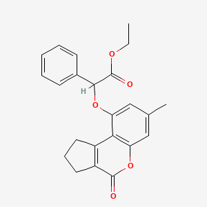 molecular formula C23H22O5 B4045450 [(7-甲基-4-氧代-1,2,3,4-四氢环戊并[c]色烯-9-基)氧基](苯基)乙酸乙酯 