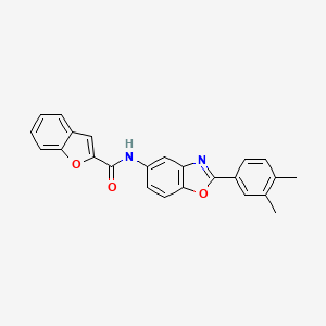 molecular formula C24H18N2O3 B4045472 N-[2-(3,4-二甲苯基)-1,3-苯并恶唑-5-基]-1-苯并呋喃-2-甲酰胺 