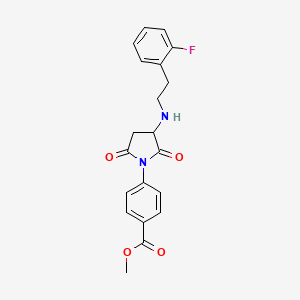 molecular formula C20H19FN2O4 B4045478 4-(3-{[2-(2-氟苯基)乙基]氨基}-2,5-二氧代-1-吡咯烷基)苯甲酸甲酯 