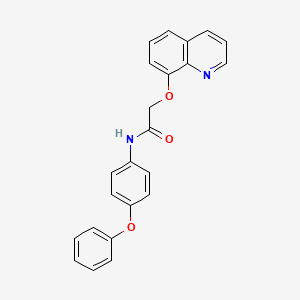 molecular formula C23H18N2O3 B4045484 N-(4-苯氧苯基)-2-(8-喹啉氧基)乙酰胺 