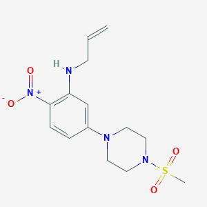 molecular formula C14H20N4O4S B4045517 N-allyl-5-[4-(methylsulfonyl)-1-piperazinyl]-2-nitroaniline 