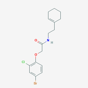 molecular formula C16H19BrClNO2 B4045529 2-(4-bromo-2-chlorophenoxy)-N-[2-(cyclohexen-1-yl)ethyl]acetamide 