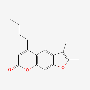 molecular formula C17H18O3 B4045546 5-丁基-2,3-二甲基-7H-呋喃并[3,2-g]色烯-7-酮 