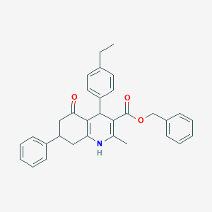 Benzyl 4-(4-ethylphenyl)-2-methyl-5-oxo-7-phenyl-1,4,5,6,7,8-hexahydro-3-quinolinecarboxylate