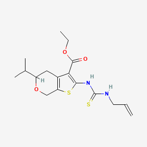 ethyl 5-(propan-2-yl)-2-[(prop-2-en-1-ylcarbamothioyl)amino]-4,7-dihydro-5H-thieno[2,3-c]pyran-3-carboxylate