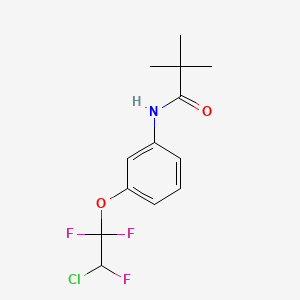 molecular formula C13H15ClF3NO2 B4045562 N-[3-(2-chloro-1,1,2-trifluoroethoxy)phenyl]-2,2-dimethylpropanamide 