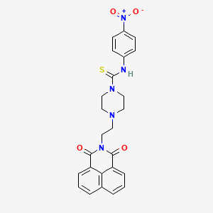 molecular formula C25H23N5O4S B4045575 4-[2-(1,3-dioxo-1H-benzo[de]isoquinolin-2(3H)-yl)ethyl]-N-(4-nitrophenyl)-1-piperazinecarbothioamide 