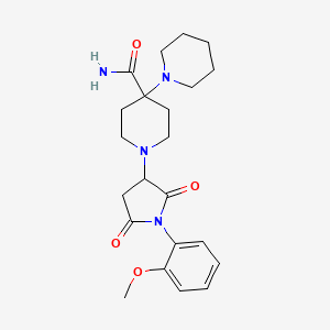 1'-[1-(2-methoxyphenyl)-2,5-dioxo-3-pyrrolidinyl]-1,4'-bipiperidine-4'-carboxamide