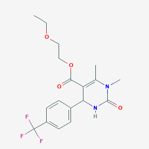 2-Ethoxyethyl 1,6-dimethyl-2-oxo-4-[4-(trifluoromethyl)phenyl]-1,2,3,4-tetrahydropyrimidine-5-carboxylate