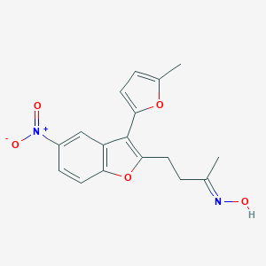 4-[3-(5-Methyl-furan-2-yl)-5-nitro-benzofuran-2-yl]-butan-2-one oxime