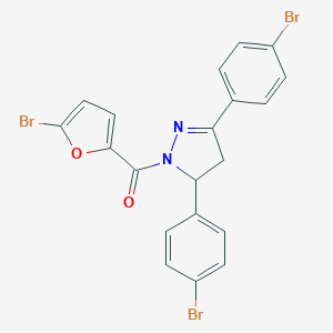 (3,5-bis(4-bromophenyl)-4,5-dihydro-1H-pyrazol-1-yl)(5-bromofuran-2-yl)methanone