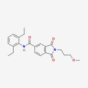 molecular formula C23H26N2O4 B4045610 N-(2,6-diethylphenyl)-2-(3-methoxypropyl)-1,3-dioxo-5-isoindolinecarboxamide 