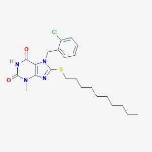7-(2-chlorobenzyl)-8-(decylsulfanyl)-3-methyl-3,7-dihydro-1H-purine-2,6-dione