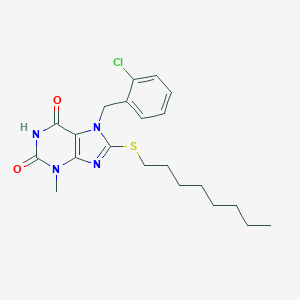 7-(2-chlorobenzyl)-3-methyl-8-(octylsulfanyl)-3,7-dihydro-1H-purine-2,6-dione