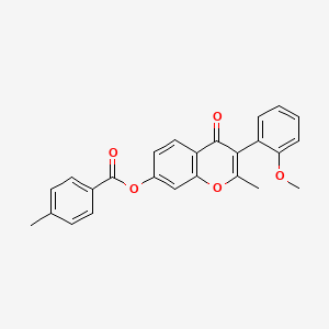 3-(2-methoxyphenyl)-2-methyl-4-oxo-4H-chromen-7-yl 4-methylbenzoate