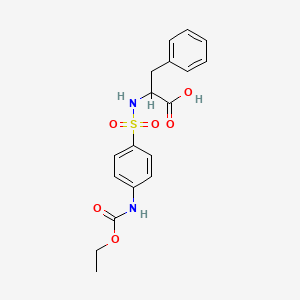 molecular formula C18H20N2O6S B4045648 N-({4-[(ethoxycarbonyl)amino]phenyl}sulfonyl)phenylalanine 