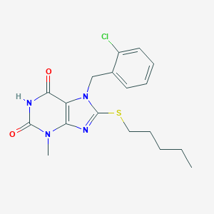 7-(2-chlorobenzyl)-3-methyl-8-(pentylsulfanyl)-3,7-dihydro-1H-purine-2,6-dione