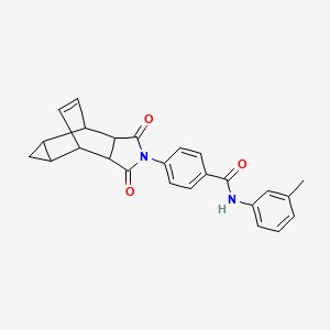 4-(1,3-dioxooctahydro-4,6-ethenocyclopropa[f]isoindol-2(1H)-yl)-N-(3-methylphenyl)benzamide