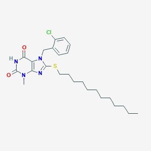 7-(2-chlorobenzyl)-8-(dodecylsulfanyl)-3-methyl-3,7-dihydro-1H-purine-2,6-dione