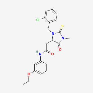 2-[3-(2-chlorobenzyl)-1-methyl-5-oxo-2-thioxoimidazolidin-4-yl]-N-(3-ethoxyphenyl)acetamide