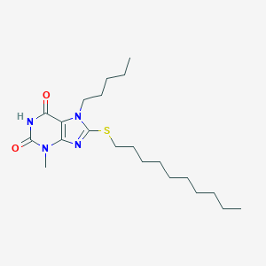 8-(decylsulfanyl)-3-methyl-7-pentyl-3,7-dihydro-1H-purine-2,6-dione
