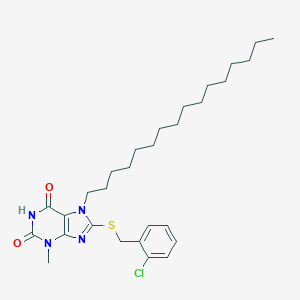 8-[(2-chlorobenzyl)sulfanyl]-7-hexadecyl-3-methyl-3,7-dihydro-1H-purine-2,6-dione