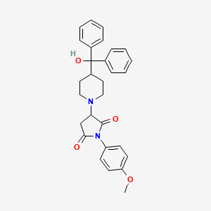 3-{4-[Hydroxy(diphenyl)methyl]piperidin-1-yl}-1-(4-methoxyphenyl)pyrrolidine-2,5-dione