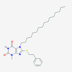 7-hexadecyl-3-methyl-8-[(2-phenylethyl)sulfanyl]-3,7-dihydro-1H-purine-2,6-dione