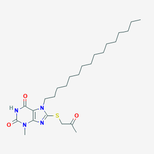 7-hexadecyl-3-methyl-8-[(2-oxopropyl)sulfanyl]-3,7-dihydro-1H-purine-2,6-dione